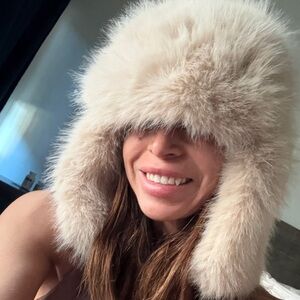 Free People Plush Trapper Hat in Light Beige